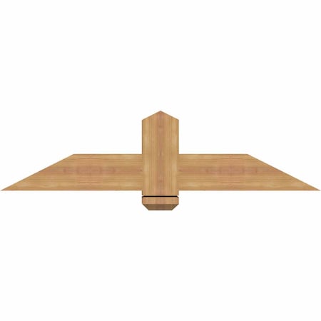 Ekena Millwork Eugene Smooth Timber Gable Bracket, Western Red Cedar, 48"W x 12"H x 5 1/2"D x 5 1/2"F, 6/12 Pitch GBW048X12X0606EUG00SWR